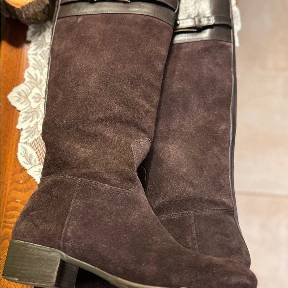 Tory Burch Suede Knee-High Boots